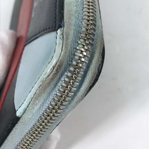 CHANEL airline triple coco Long wallet Zip Around Long Wallet Black/Light blue - Picture 4 of 16